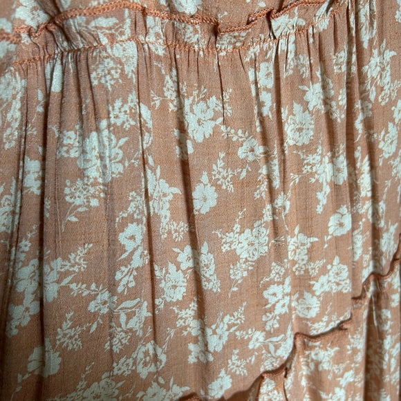Hope Ave rustic orange floral tiered dress - Picture 4 of 4